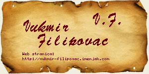 Vukmir Filipovac vizit kartica